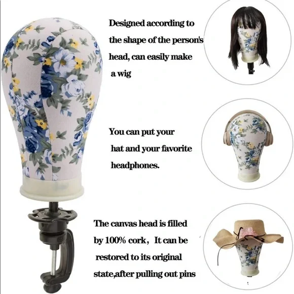 Mannequin Canvas Block Head - Picture 7 of 7